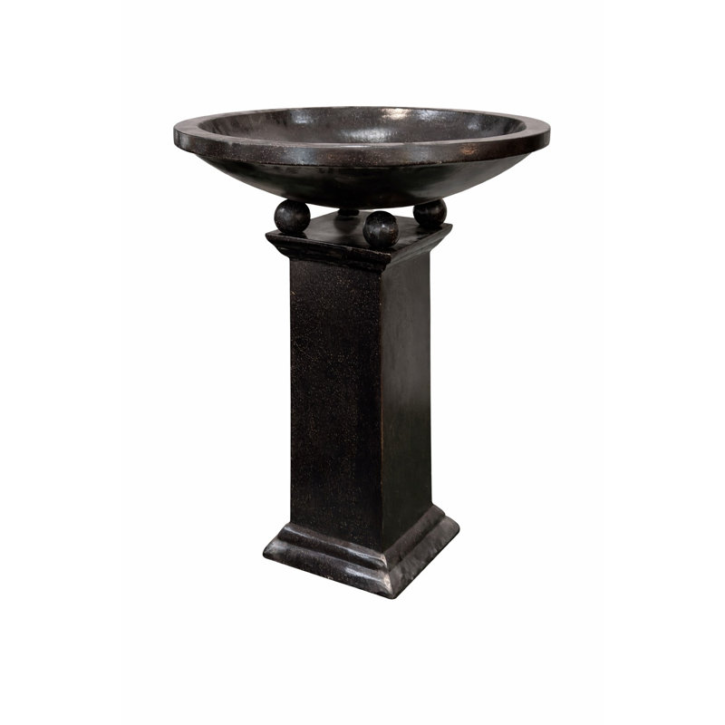 Pot Terazzo noir sur pied 