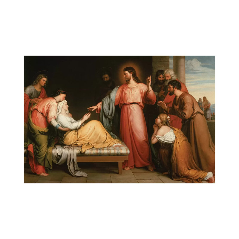 Christ Healing The Mother Of Simon Peter by John Bridges - Wrapped Canvas Gallery-Wrapped Canvas Giclée