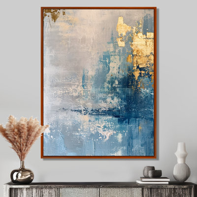 «Tender Gold» sur fond grunge - art mural abstrait