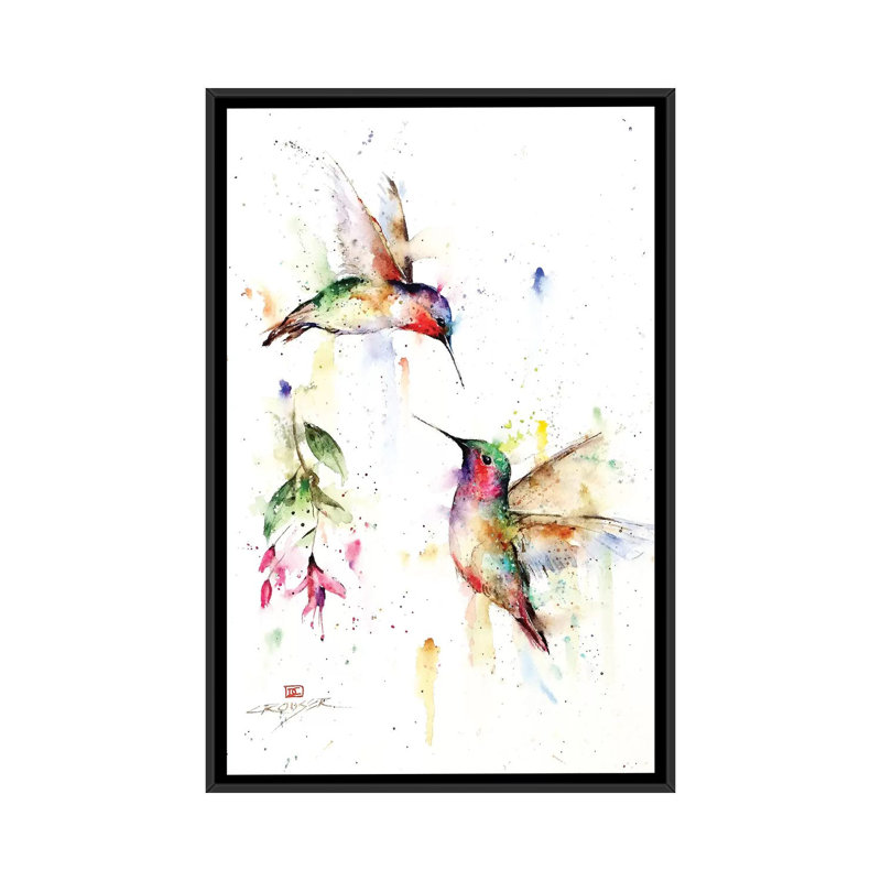« meeting place », peinture sur toile tendue, H 26 po x l 18 po x P 1,5 po, Toile encadrée noire, Pas de tapis