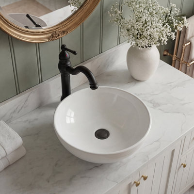 Windsor Single Hole Vessel Bathroom Sink Faucet With 360° Swivel Spout and Assembly