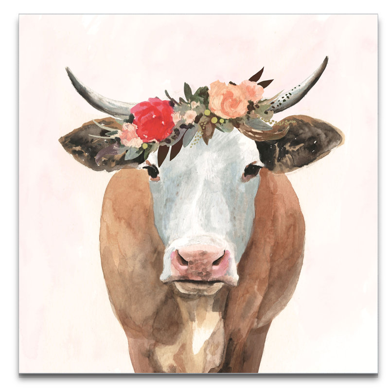 « spring on the farm ii », peinture, H 10 po x l 10 po x P 1,5 po, Toile tendue