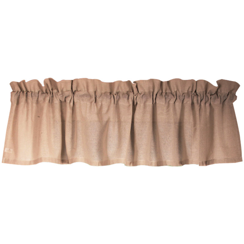 Cantonnière en coton de 15,5 po Karigan, Crème