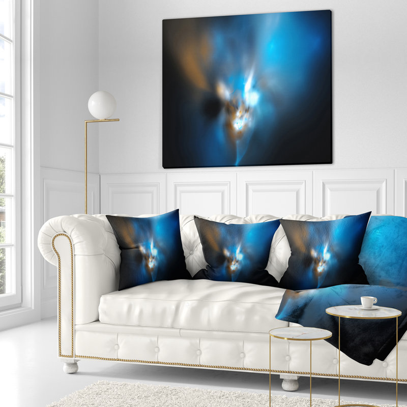  Coussin abstrait fractal Mystic, 16 po x 1 po, Carré