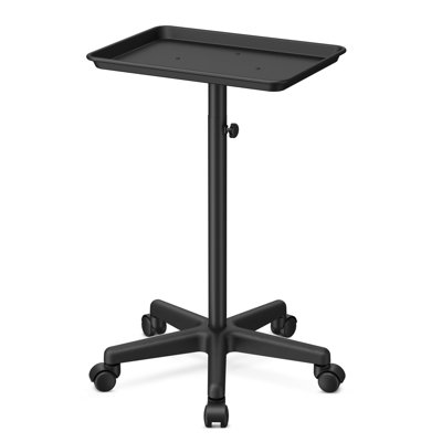 Utility Cart with Wheels Storage Cart with Tray Height Adjustable Salon Tray Cart