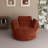 49.6" W Oversized Modern Swivel Accent Chair With Pillows And Ottoman-42282145
