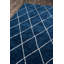 Tapis bleu marine à motif géométrique Ragin-389348205