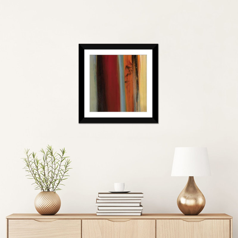 «District I», reproduction sur toile, H 16 po x l 16 po x P 1 po, Papier d'art encadré noir, Blanc