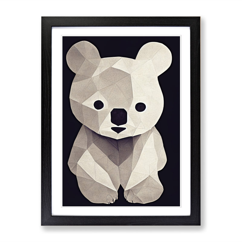 FRM-V0523-21X Abstract Koala Bear Vol.3 - Single Picture Frame Print, 64cm H x 46cm W x 2cm D, Walnut Framed