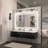 Chrisna LED Bathroom Mirror with Frontlit and Backlit, 3 Colors Temperature & Dimmable Light Anti-fog Tempered Glass Bathroom Vanity Mirror-1660412599-1644397550