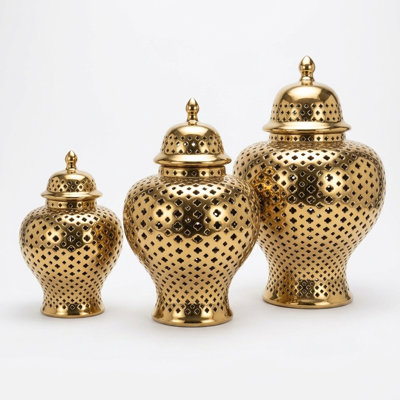 Duggans Handmade Ceramic Ginger Jar with Removable Lid