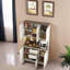 Armoire de cuisine autoportante avec 3 prises de courant alternatif et 2 ports USB, buffet moderne avec tiroir, lumières à DEL et support pour micro-ondes, armoires de buffet pour la cuisine-917901556