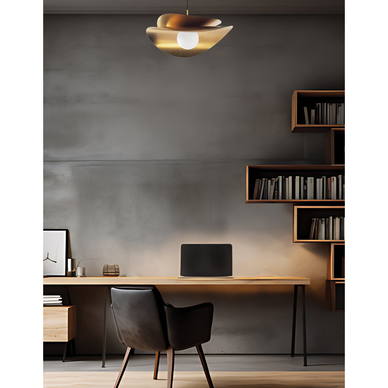 Luminaire suspendu Paven, Laiton vieilli, Laiton vieilli