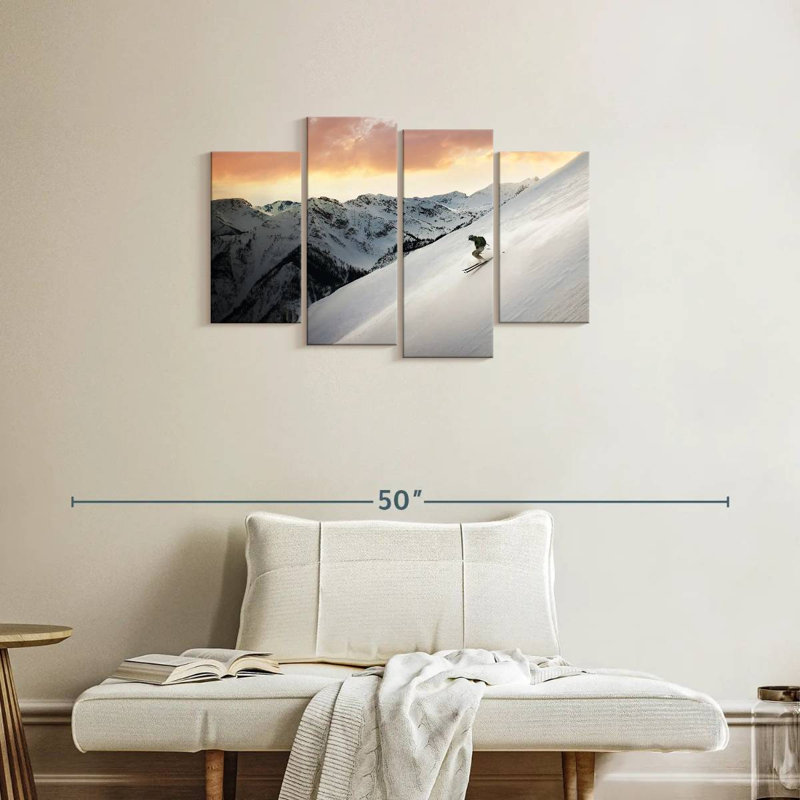 Sireci Skiing Alone, 22" H x 36" W