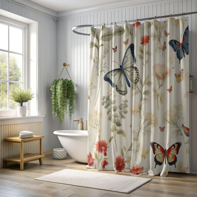 Butterfly Garden - Premium Shower Curtain