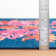 Graphic Gerbera Fuchsia Machine Washable Rug