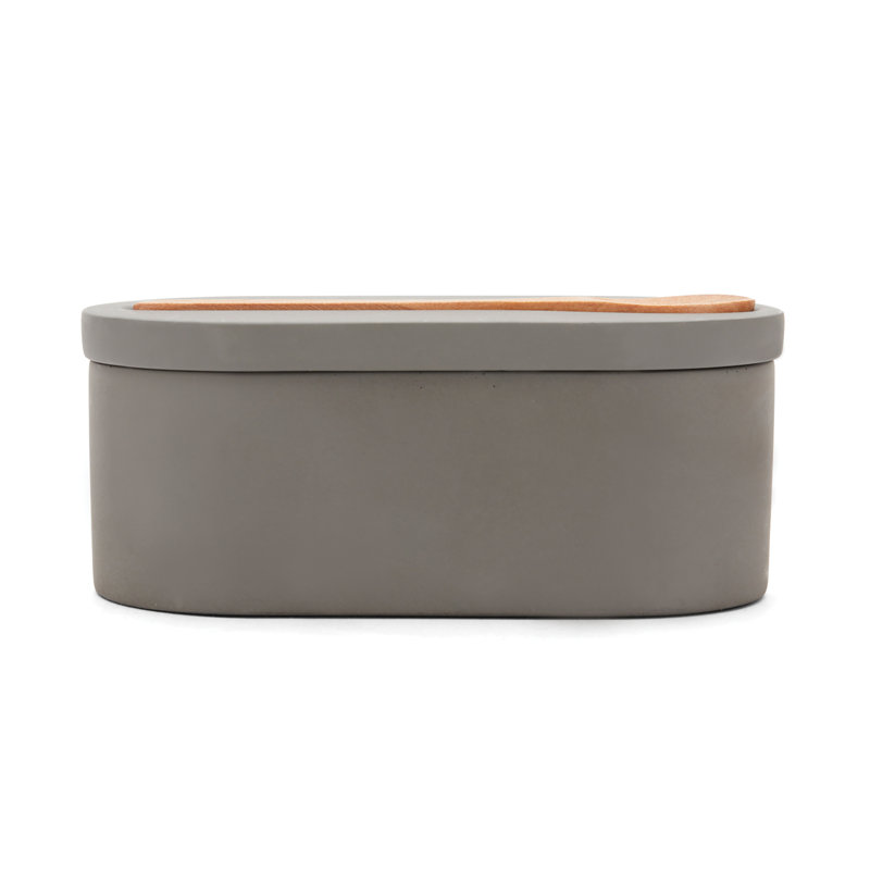 Salière en ciment double avec cuillère et deux compartiments avec couvercle Fox Run Brands Brands