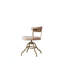 Chaise de bureau en tissu et fer doré-1472559512
