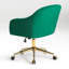 Chaise de bureau rembourrée en velours Farrah-101215811