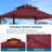 8' x 5' Grill Gazebo, 2-Tier Grill Gazebo, Outdoor BBQ Gazebo Canopy with 2 LED Lights, Double Roof BBQ Gazebo Shelter for Patio, Backyard and More-108786908