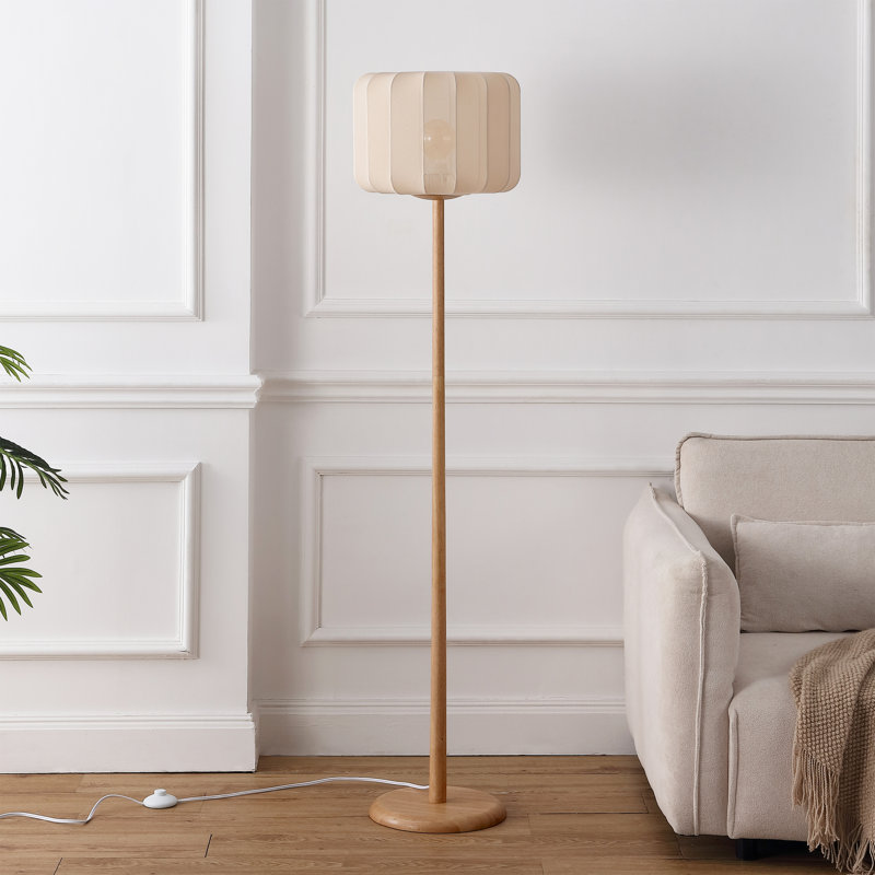 Lampe sur pied à DEL 59,5 po Maryna, Beige