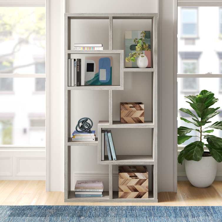 Tello 10-shelf Geometric Bookcase