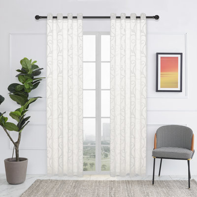 Shavonda Sheer Curtain Single Panel