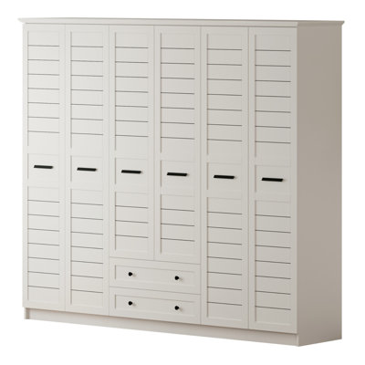 Schaffer 6 Door Manufactured Wood Wardrobe