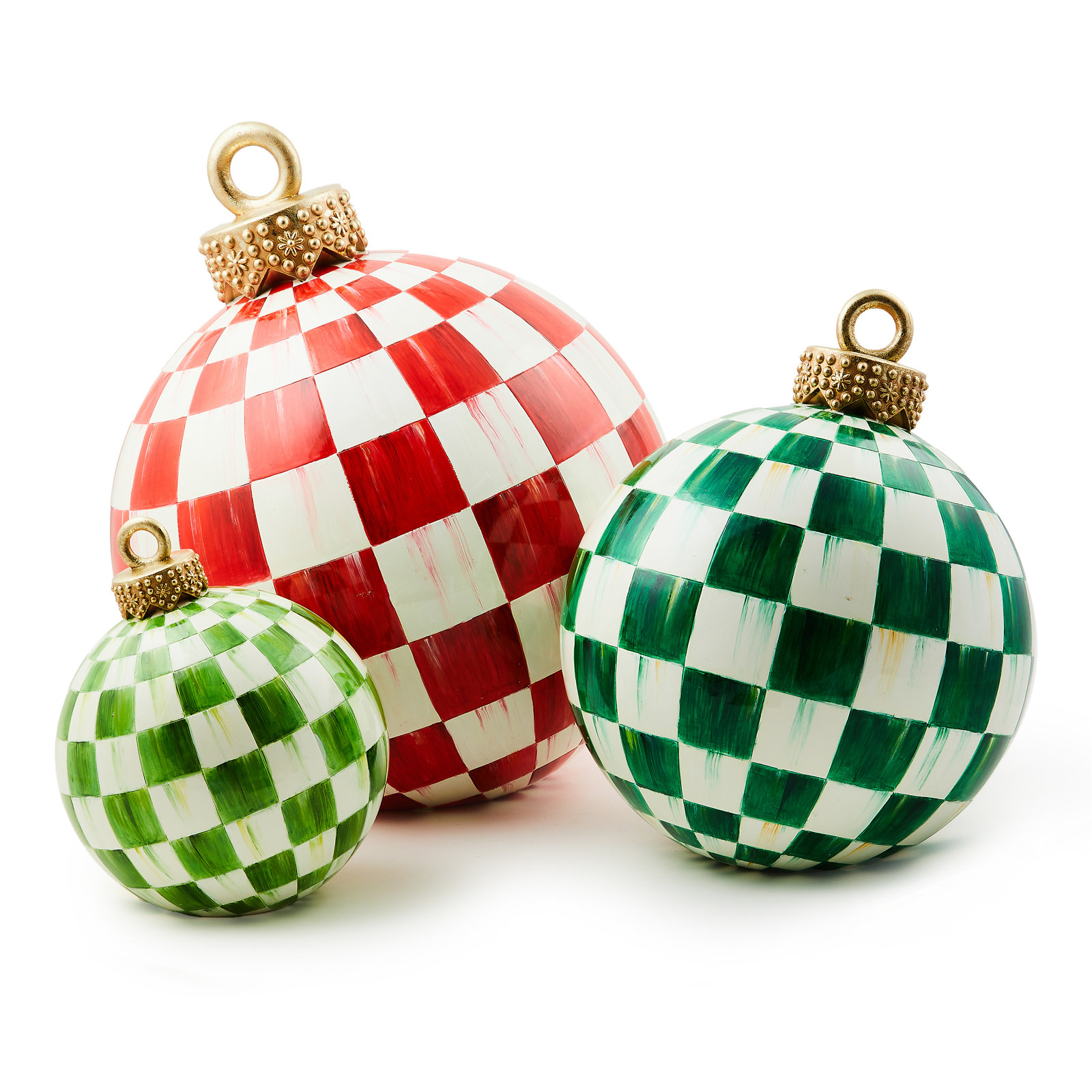 Red Check Ornament