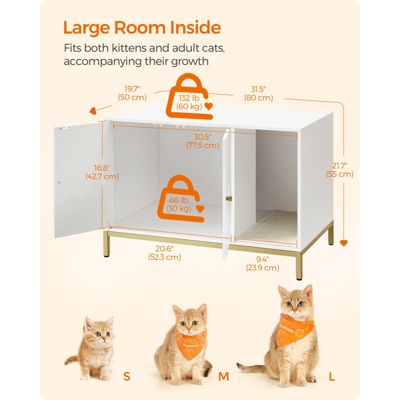 Litter Box Enclosure, White