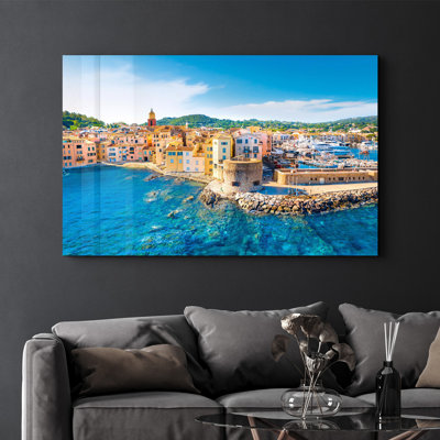 Peinture murale élégante en verre trempé 18,1 po x 28,3 po | 100% verre trempé, épaisseur: 0,16 pouce | Imprimé UV pour des couleurs éclatantes et une durabilité | Parfait pour la décoration intérieure et l'esthétique moderne