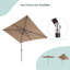 Parasol de marché rectangulaire 120 po x 78 po Doranda-1885327435