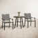 Alyah 2 - Person Metal Patio Dining Set with Round Table