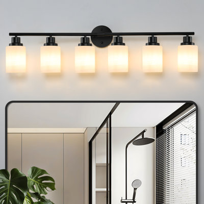 Luminaire de meuble-lavabo moderne - verre blanc givré (ampoules non incluses)