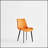 Orange PU Leather Dining Table Set Of 2 With Sturdy Iron Legs For Compact And Modern Living Spaces