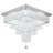 17.71" Cystal Chandeliers LED Chandelier Modern Square Flush Mount Ceiling Light Fixtures For Bedroom Living Room Dining Room Entryway,Cool White Light