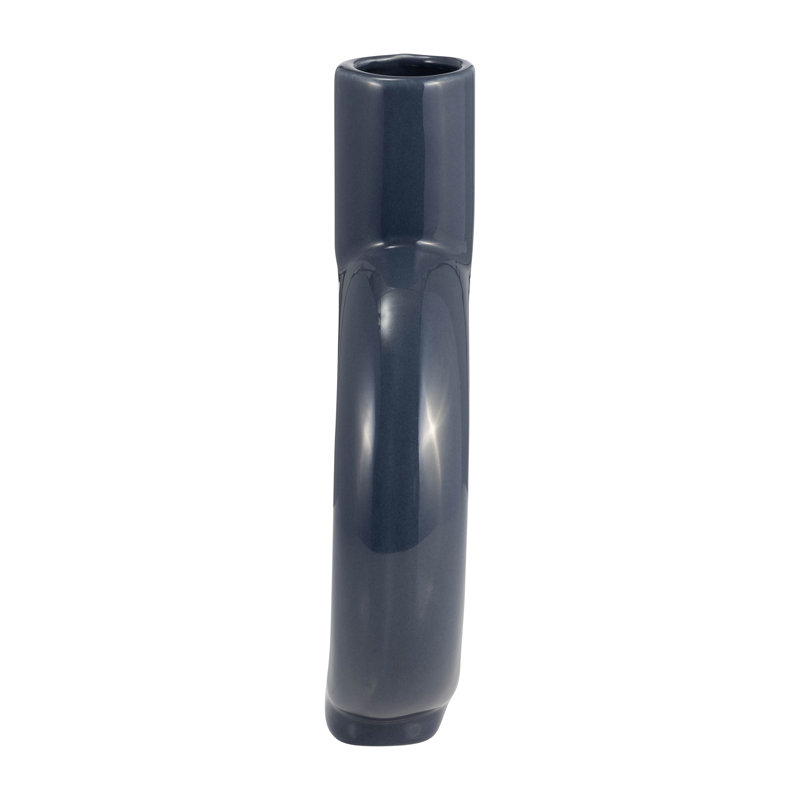 Sagebrook Home Verla Ceramic Elegant Centerpiece Vase - A Must-Have Addition for Stylish Homes, Cut out Blue