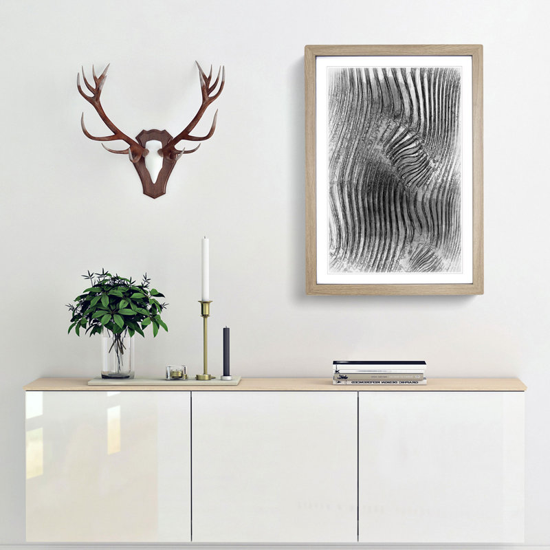 Optical Illusion in Abstract - Picture Frame Graphic Art Print, 87cm H x 62cm W x 2cm D, Oak Framed