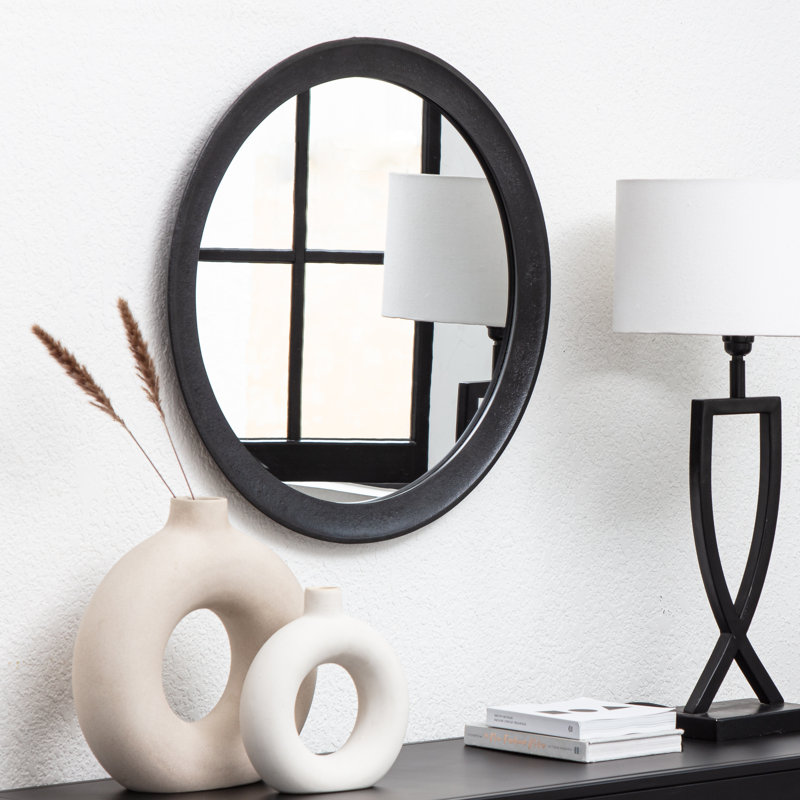 Jodh Metal Flat Wall Mirror, 58.5cm H x 58.5cm W, Antique Gold