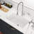 30 x 18 In. Rectangular White Fireclay Dual Drop In/Undermount Kitchen Sink Single Bowl Deep Ceramic Sink-121738909-130061022