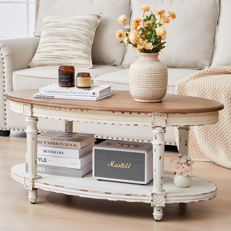 39" Retro Oval Coffee Table