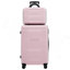 Ensemble de bagage 6 pièces, valise rigide avec double roulettes à poignée verrouillable, étui à cosmétiques 14 po, bagage 20/24/28 po avec sac de voyage et trousse de toilette