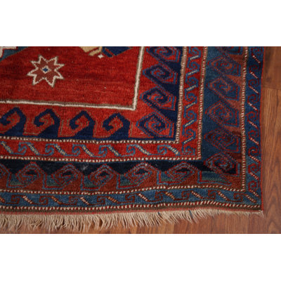 Tapis teint en laine antique Kazak