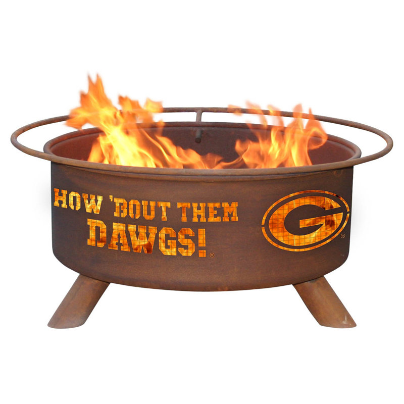 Collegiate Series Round Steel Fire Pit, Georgia