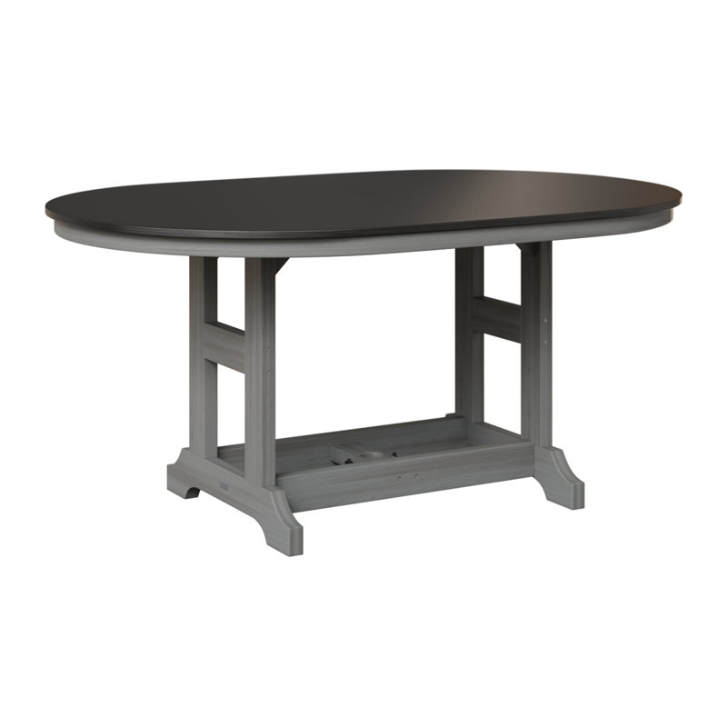 Table de salle à manger Berlin Classic, Bois flottant gris, Noir martelé