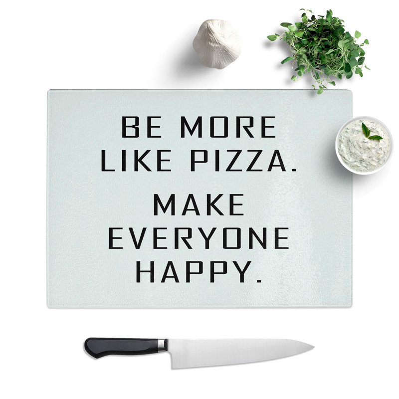 Like Pizza Typography Chopping Board, 20cm W x 28.5cm L