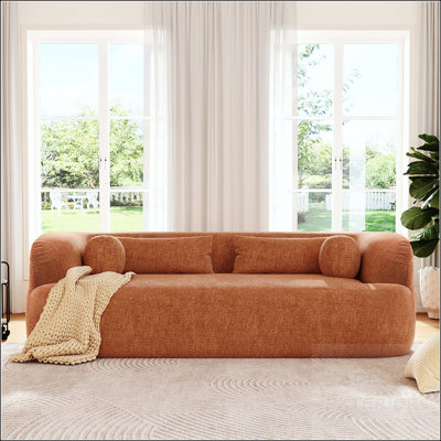 86" Chenille Cloud Couch - No Assembly, Frameless Design
