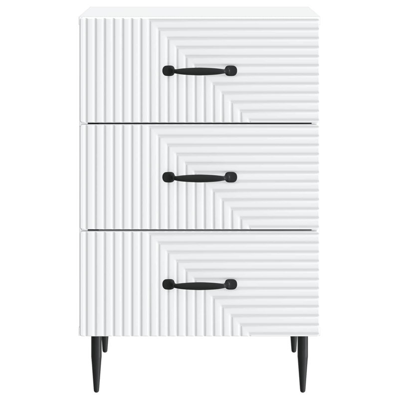 43cm W Engineered Wood Bedside Table