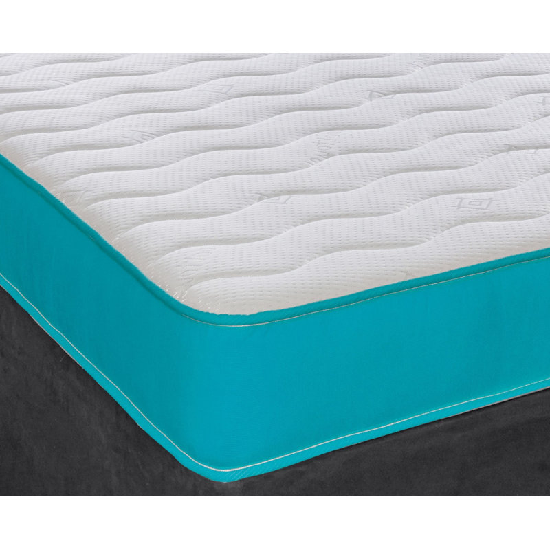 Cooltouch Essentials Wave Teal Blue Micro Quilted Hybrid Memory Foam Spring Mattress, Double (4'6)