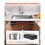 Évier de cuisine simple encastrable 32 po, lavabo de ferme encastré en acier inoxydable avec accessoires, éviers de lave-vaisselle pour véhicules récréatifs, cuisine de préparation, salle de lavage, bar